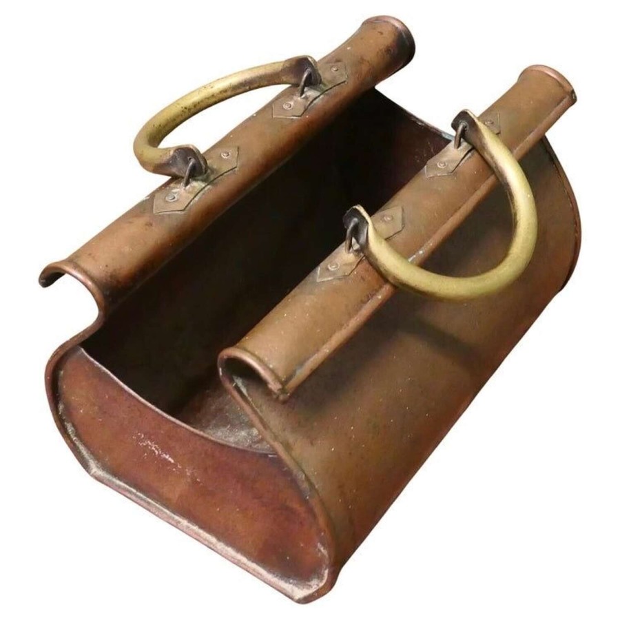 Arts and Crafts Copper Gladstone Bag, Planter