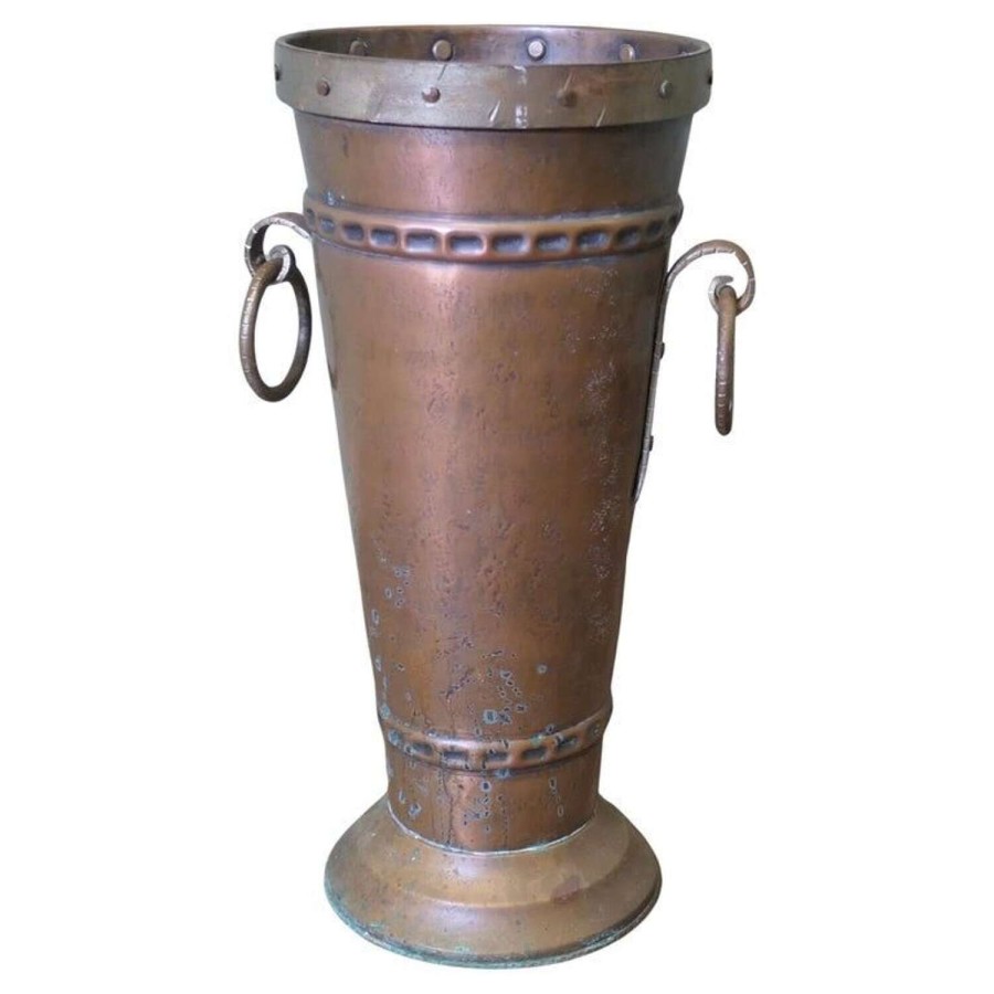 Arts and Crafts Copper Stick Stand, Umbrella Stand