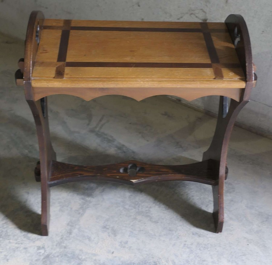 Arts and Crafts Oak Apprentice Piece, Window Seat