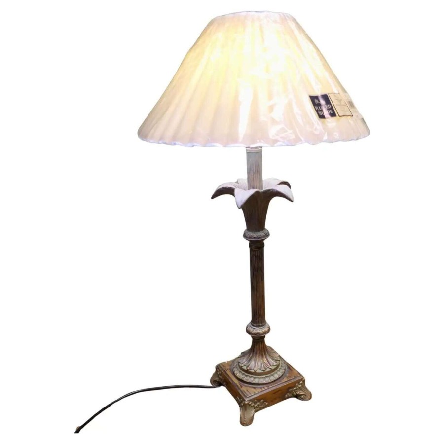 Arts and Crafts Simulated Copper and Brass Table Lamp