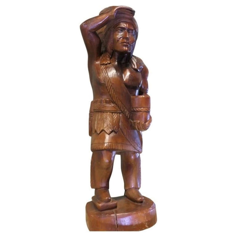 Cigar or Tobacco Shop Trade Sign, Carving of an Indian Chief