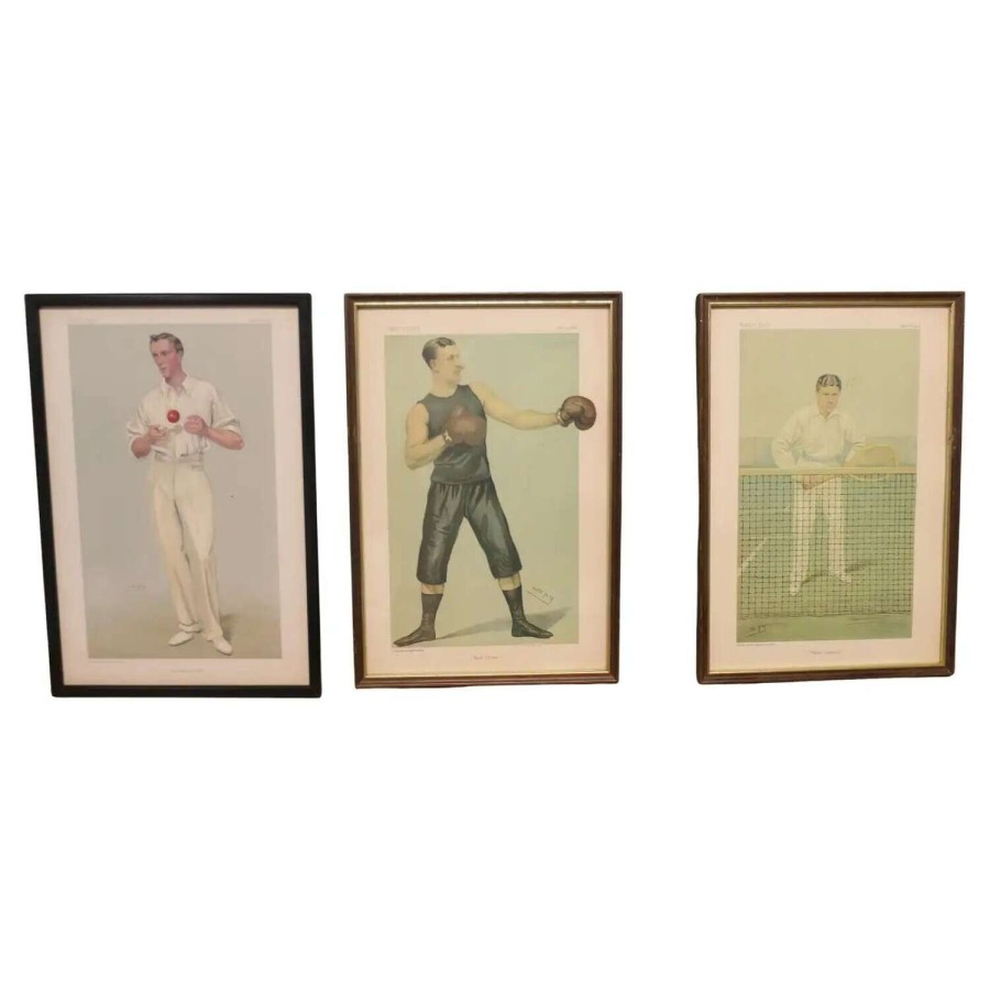 Collection of 3 Vanity Fair Sport Themed “Spy” Prints