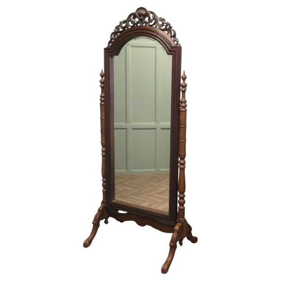 Decorative Carved Cheval Dressing Mirror