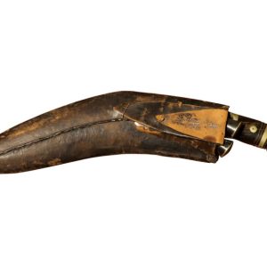 Early 20th Century Gurkha Kukri (Khukuri) with Original Scabbard and Two Companion Knives