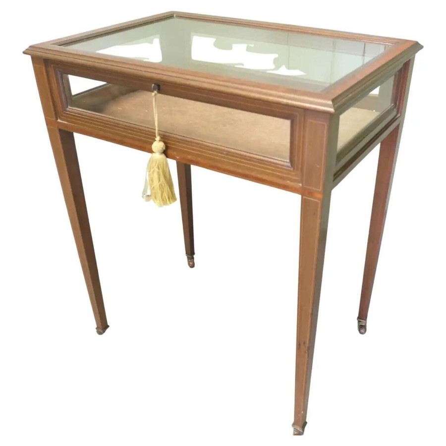 Edwardian Display Cabinet, Table Jewellery etc.