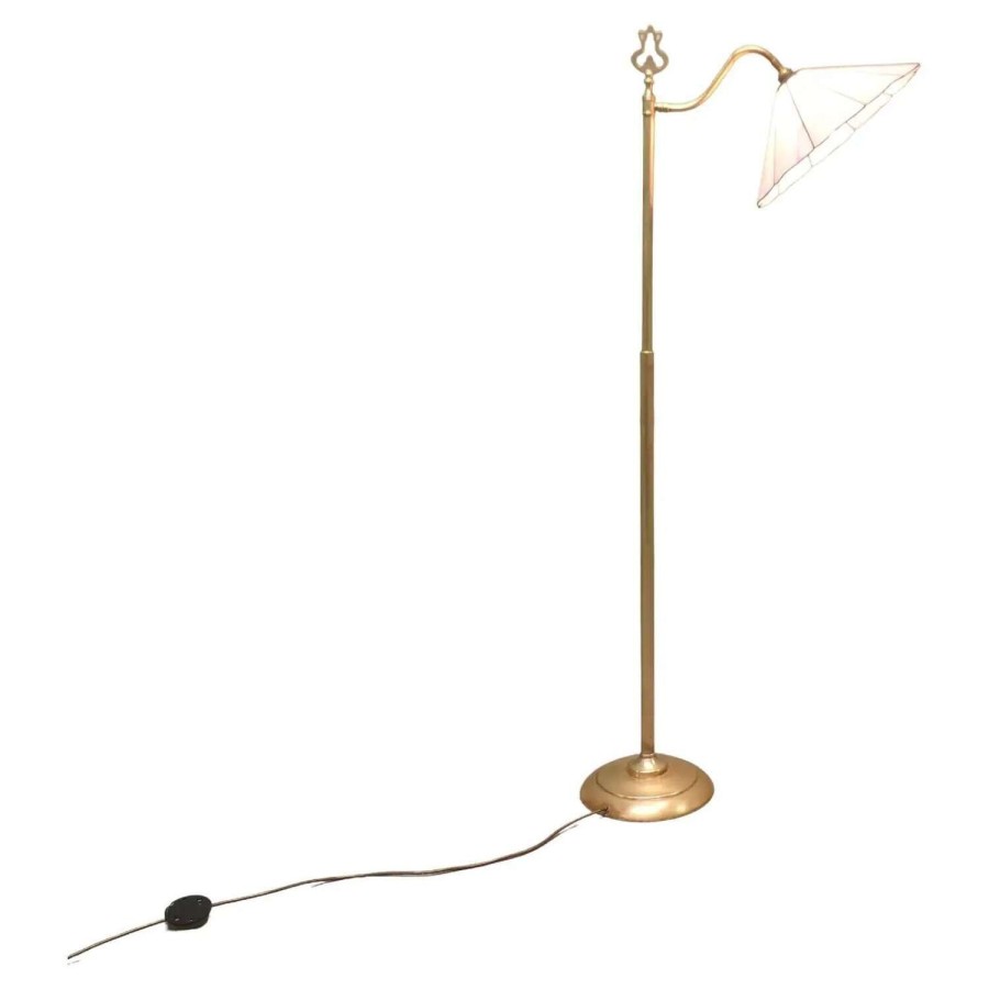 Edwardian Floor Standing, Swivel, Angle Reading Lamp