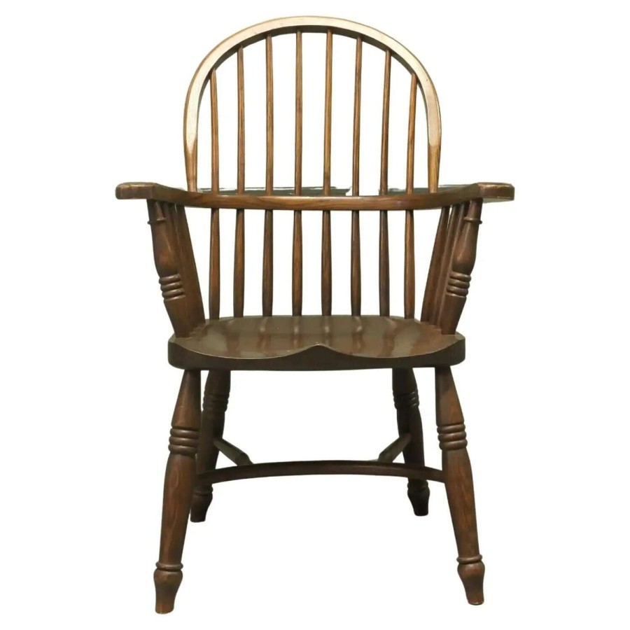 Elm Country Carver Chair with Crinoline Stretcher