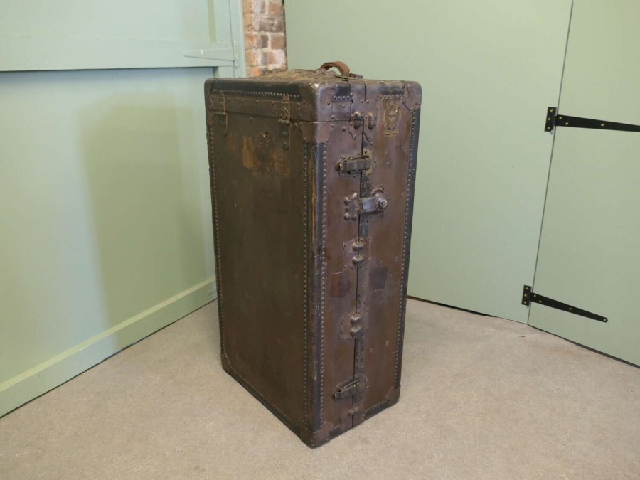 Fitted American Steamer Trunk or Cabin Wardrobe, by Seaward A Superb piece of history