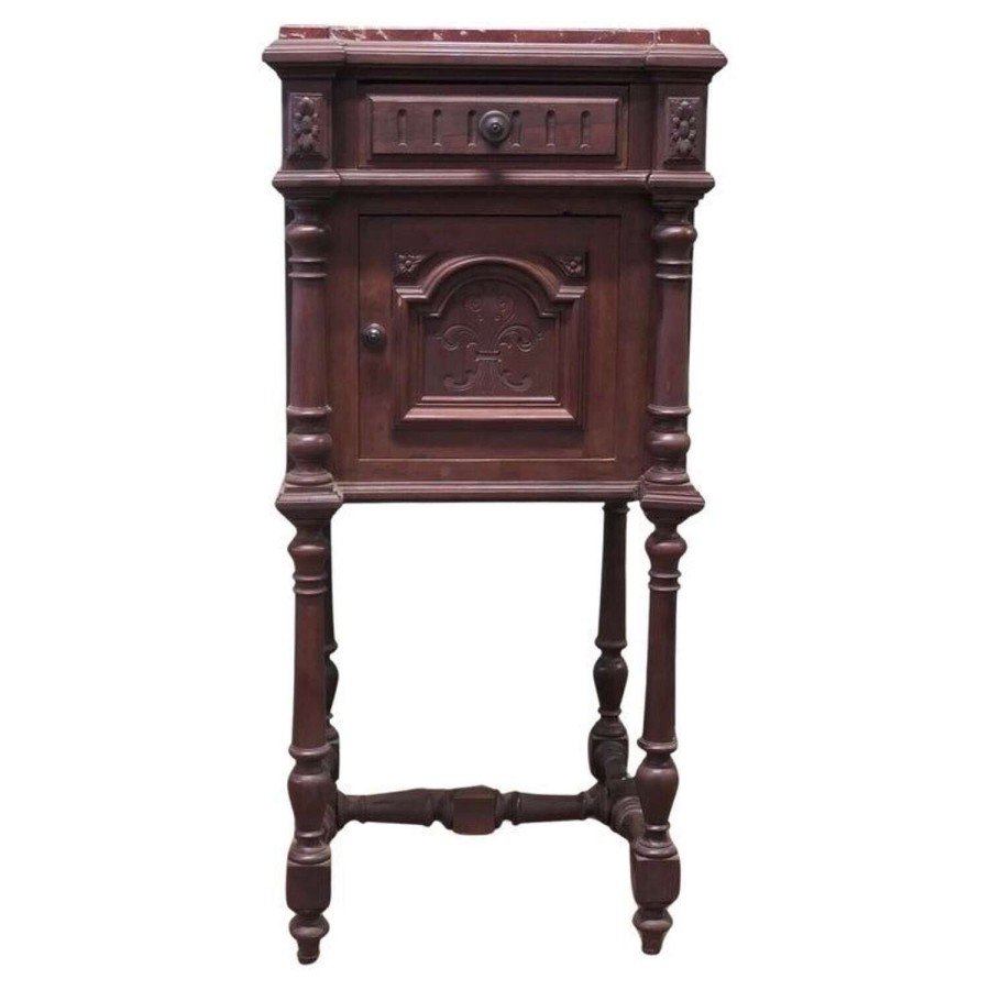 French Carved Night Table or Side Cupboard