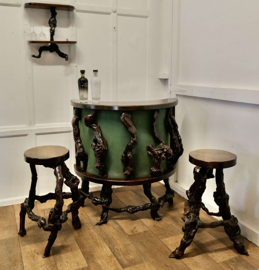 French Wine Bar and High Stool Set