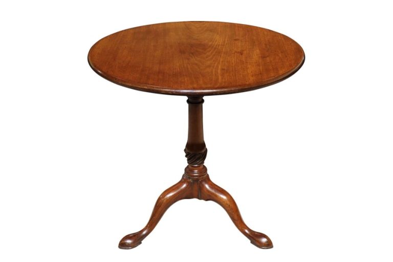 Georgian Mahogany Birdcage Tripod Wine Table, Tilt Top, Circa 1800