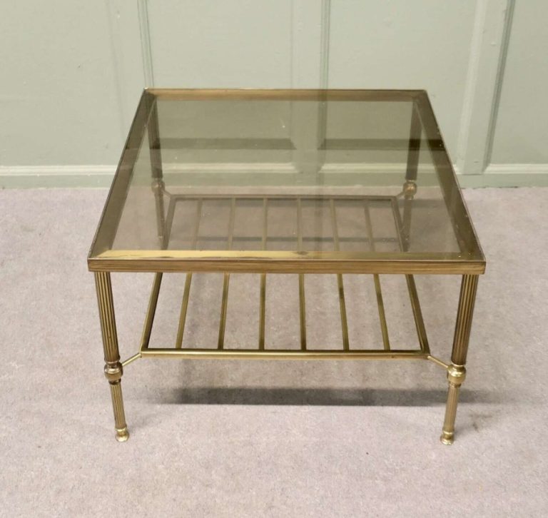 Italian Designed Mid 19th Century Brass Coffee Table