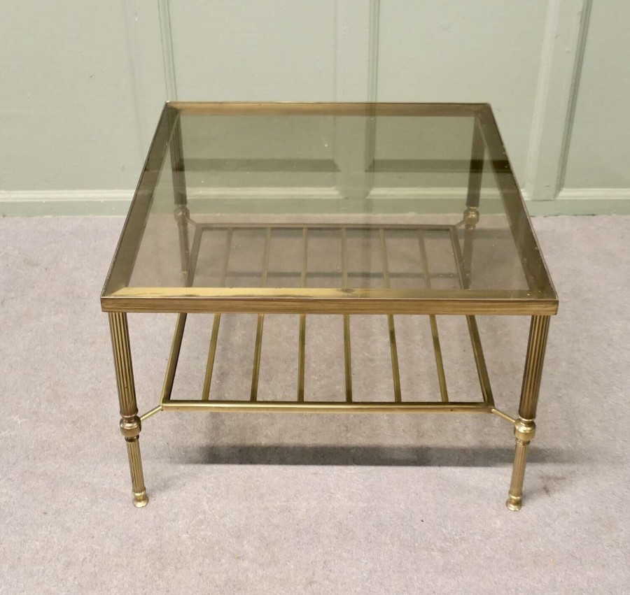Italian Designed Mid 19th Century Brass Coffee Table