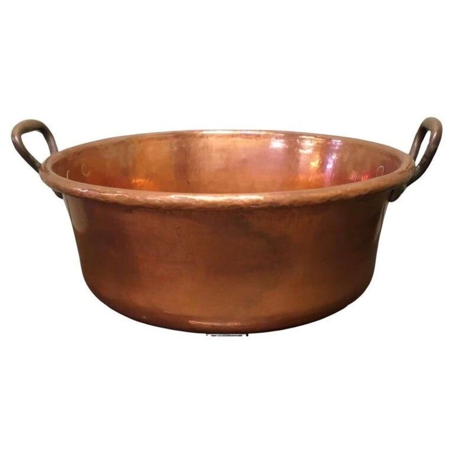 Large 19th Century Double Handled Copper Jam Pan