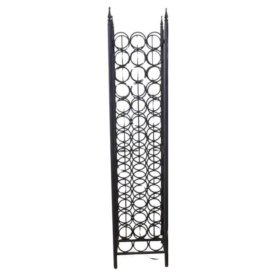 Large 42 bottle Gothic Look Iron Wine Rack