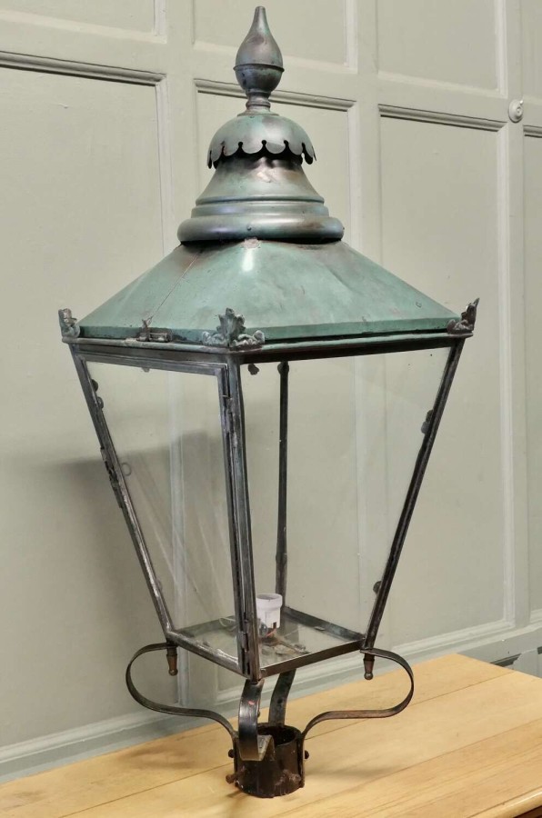 Large Copper Lantern, Street Light This is a Large Copper Street Light Lantern