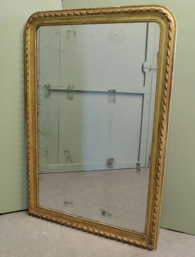 Large French 19th Century Louis Philippe Gilt Mirror This is an impressive Wall Mirror