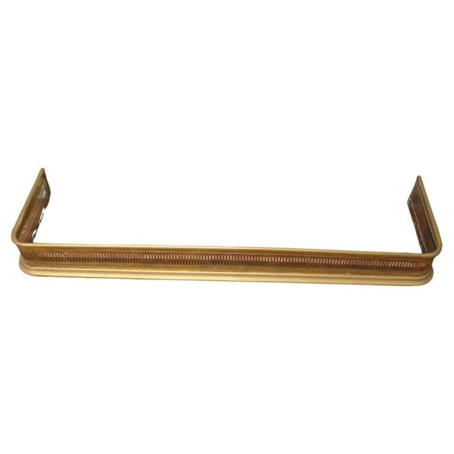 Long 19th Century Pierced Brass Fender