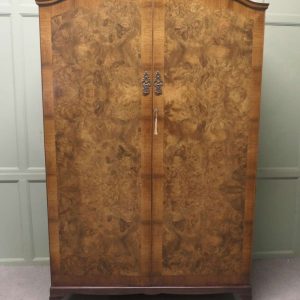 Maple Art Deco Bur Walnut Compact Shelved Wardrobe This Very Stylish Double wardrobe