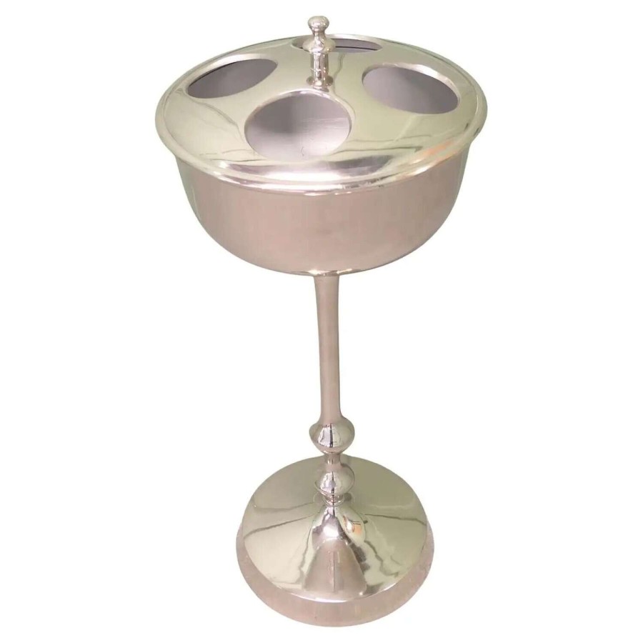Mid Century Floor Standing Chrome Champaign Ice Bucket