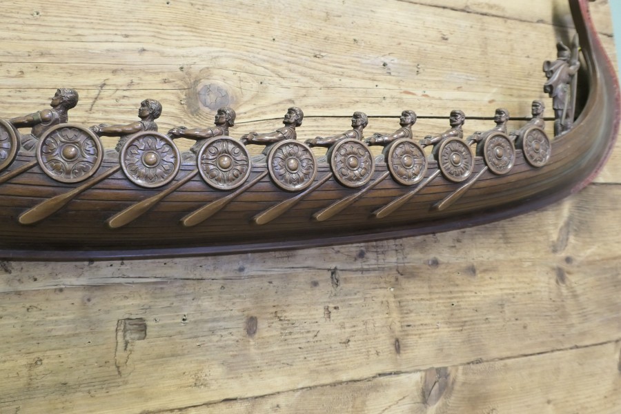 Mid Century Vintage Syroco Viking Ship Wall Art - Image 6