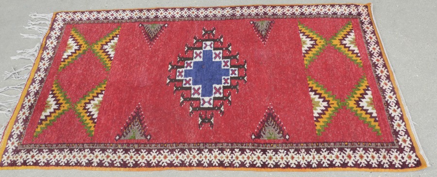 One of a Kind Vintage Retro Cubist Rug - Image 4