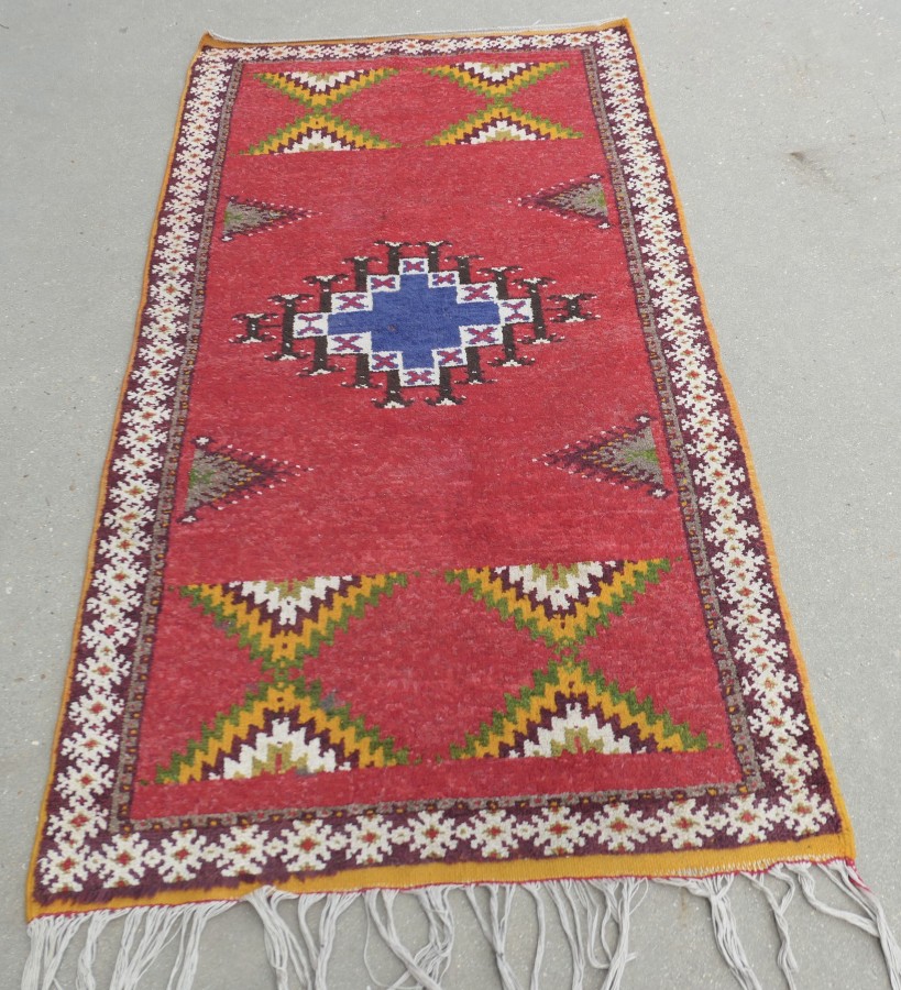 One of a Kind Vintage Retro Cubist Rug - Image 6