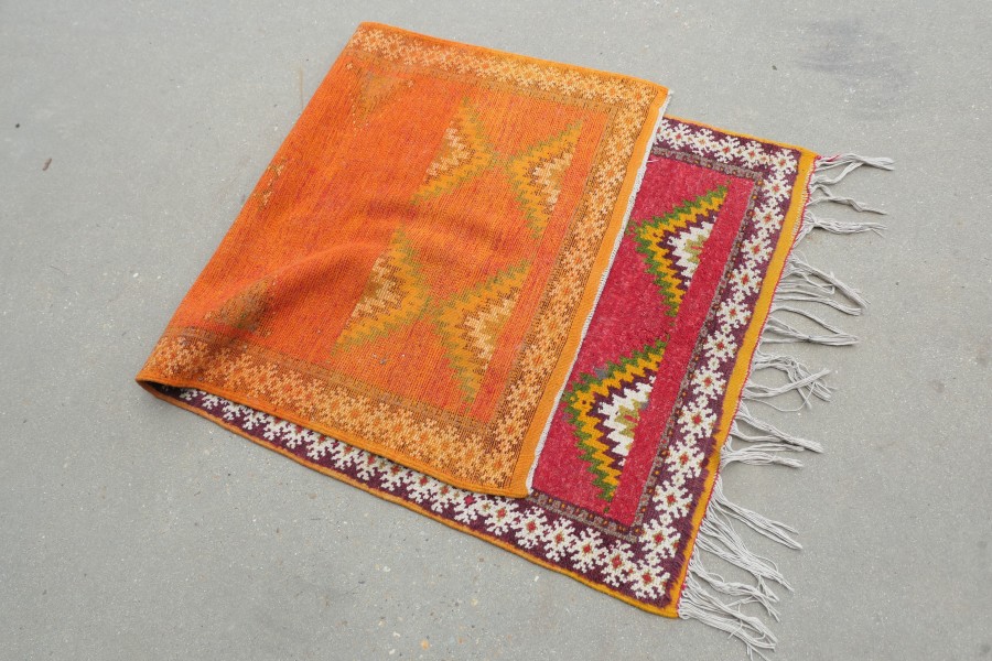 One of a Kind Vintage Retro Cubist Rug - Image 8