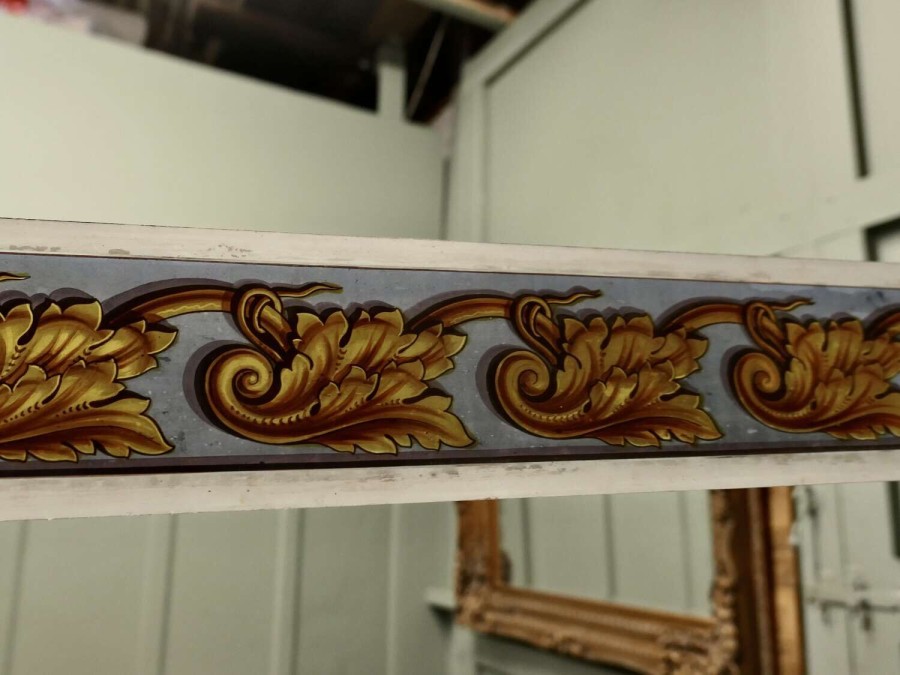 Pieces of 19th Century Painted Glass Very Rare 7 Pieces in all