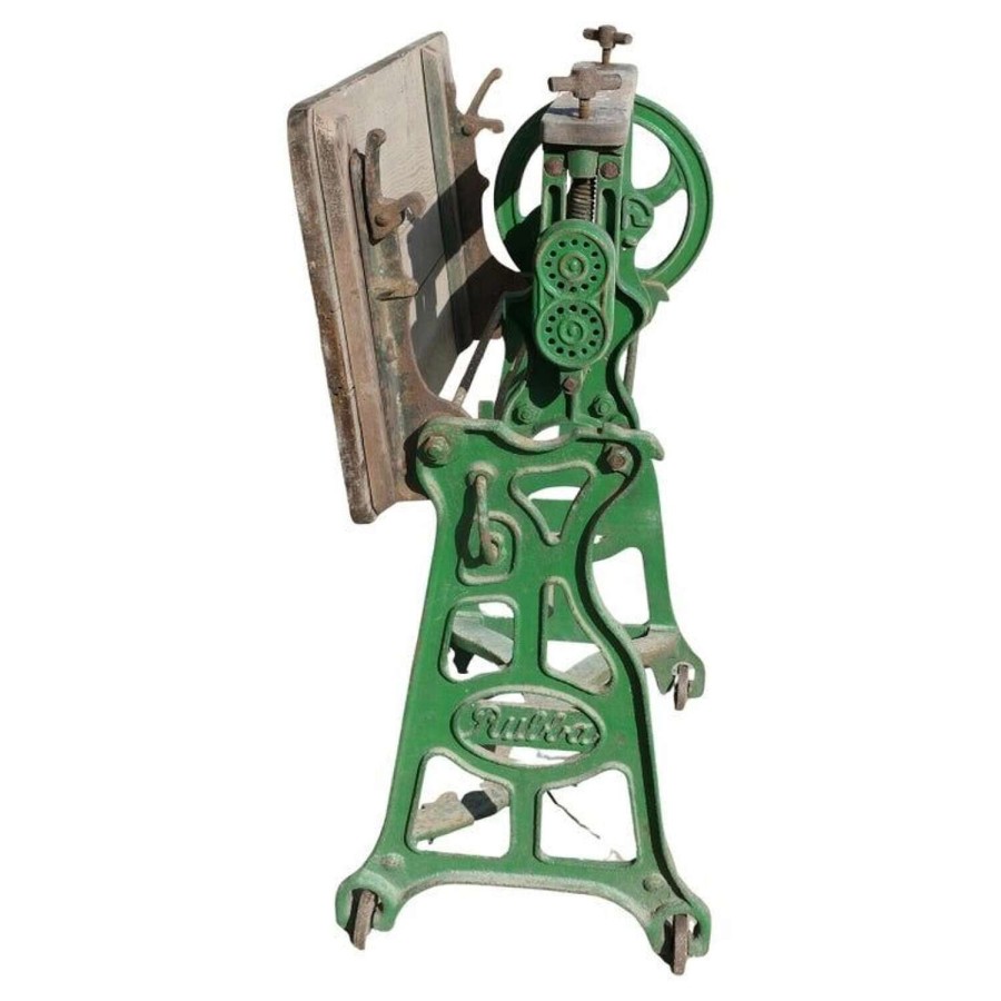 Pine Top Mangle or Cast-Iron Industrial Garden Table