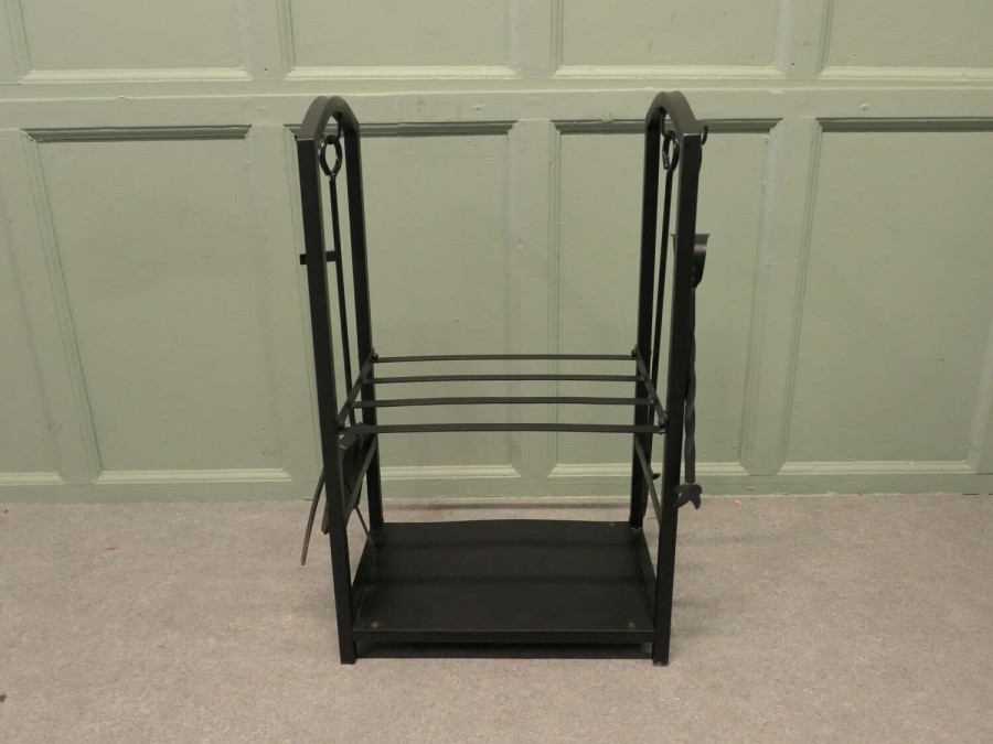 Post Modern Swedish Ironwork Log Tidy and Tools
