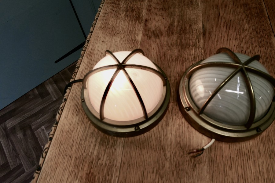 Set of 4 Vintage Style Nautical Brass Wall Lights - Image 5
