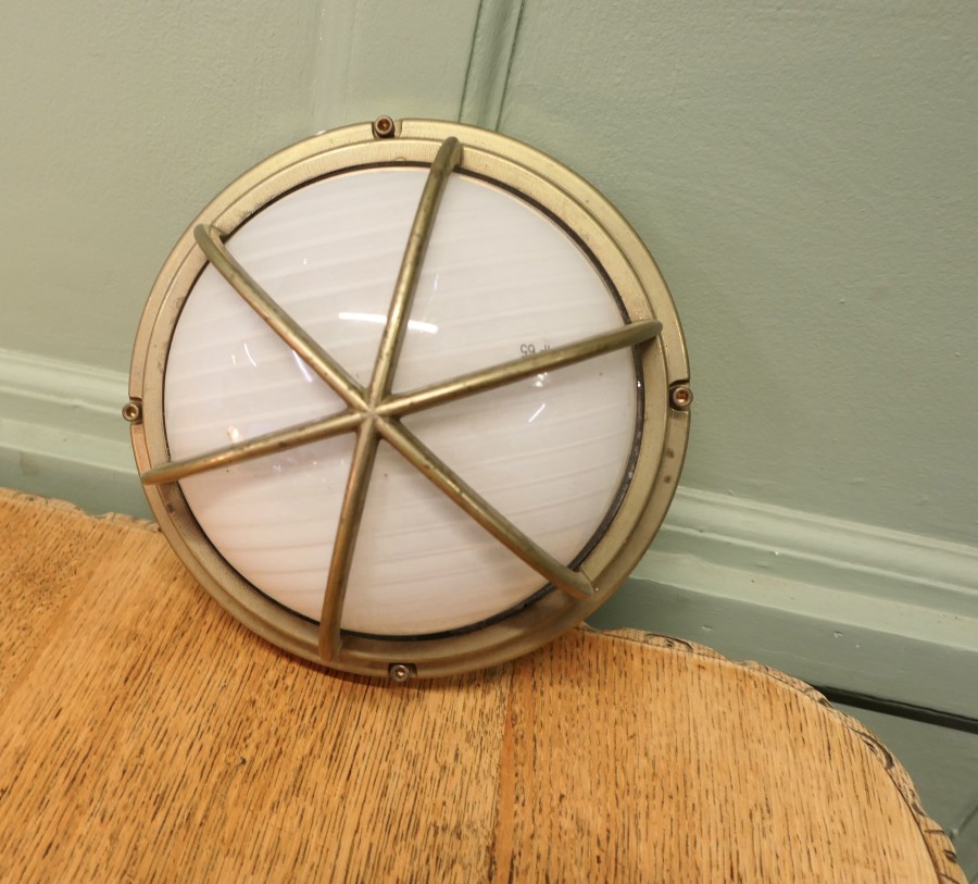 Set of 4 Vintage Style Nautical Brass Wall Lights - Image 7