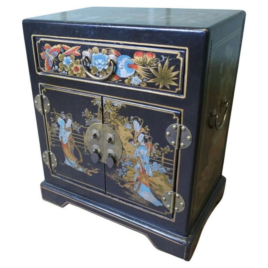 Small Decorated Chinoiserie Cupboard