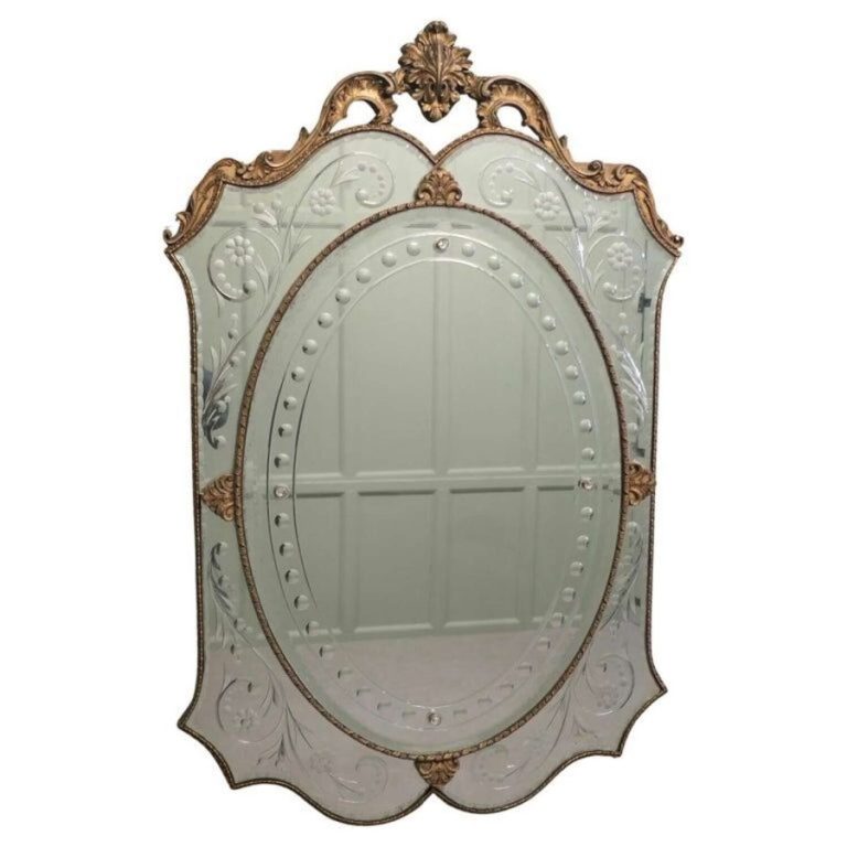 Superb Art Deco Venetian Style Mirror