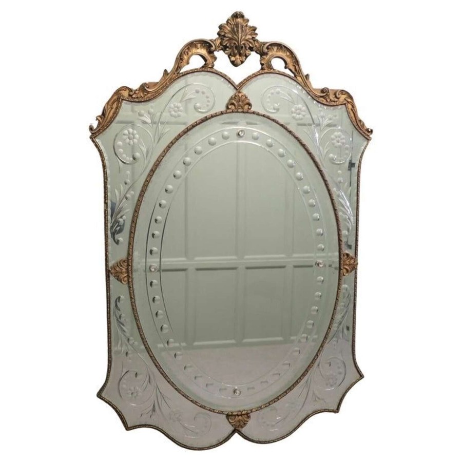 Superb Art Deco Venetian Style Mirror