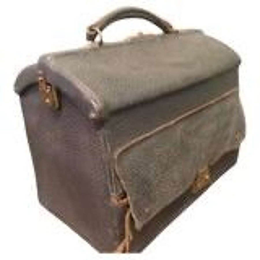 Traveling Dentist Gladstone Bag This Vintage Leather Dentist Traveling Case or Gladstone
