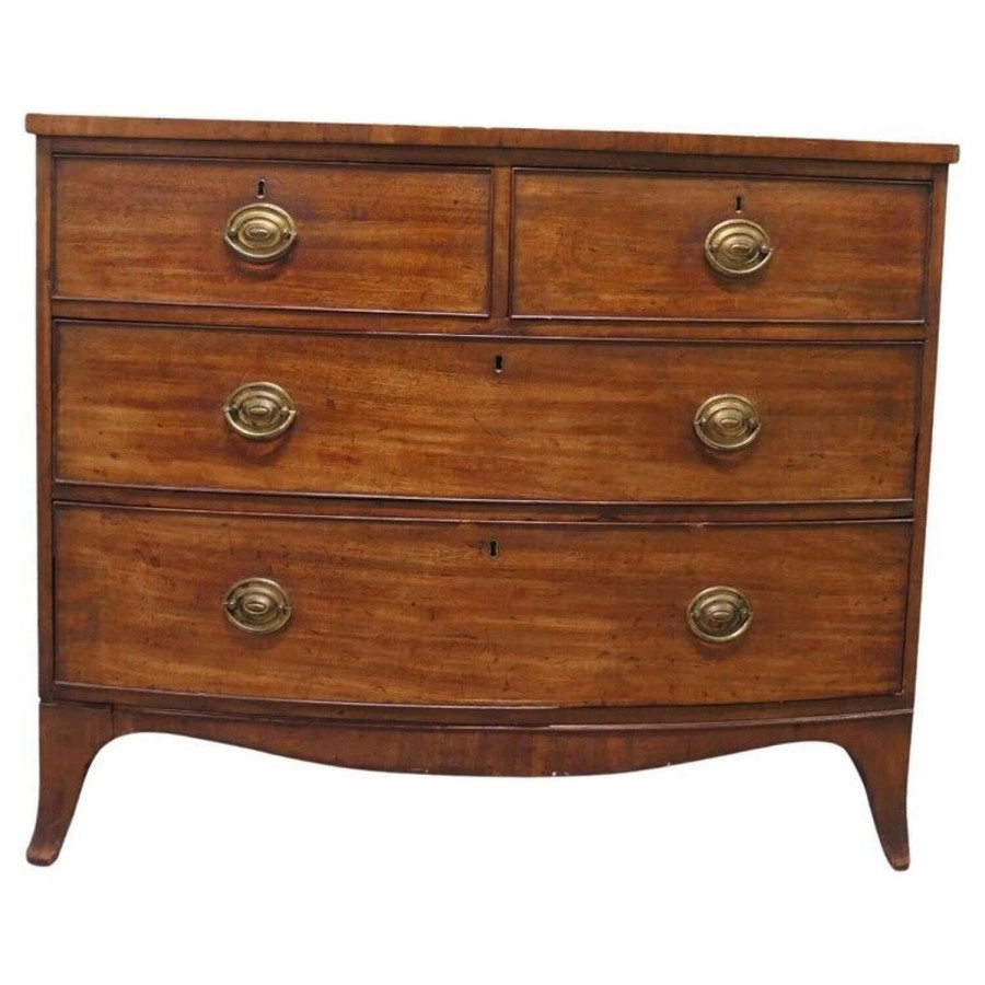 Victorian Mahogany Bow Front Chest Of Drawers