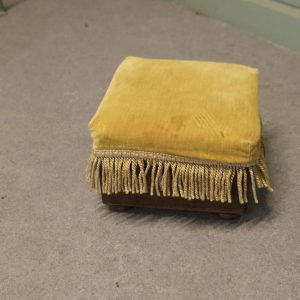 Victorian Mustard Velvet Foot Stool or Bed Step A Lovely piece