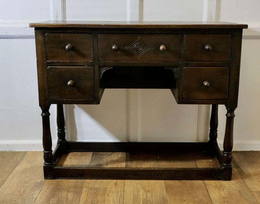 Victorian Oak Writing Table