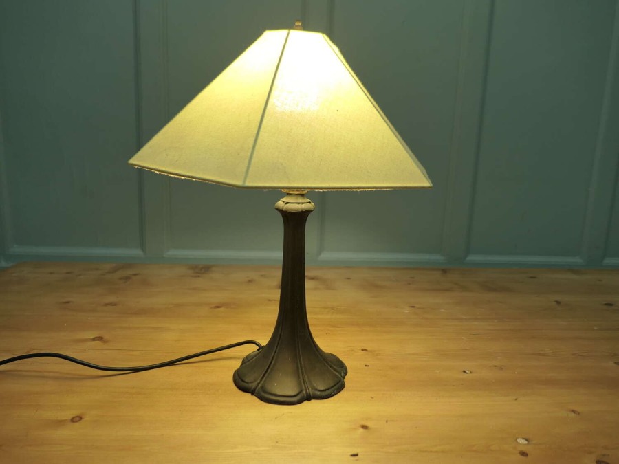 Vintage Art Nouveau Spelter Table Lamp