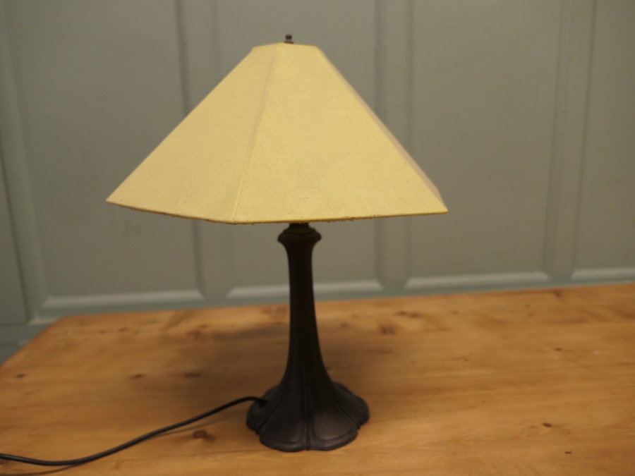 Vintage Art Nouveau Spelter Table Lamp - Image 3