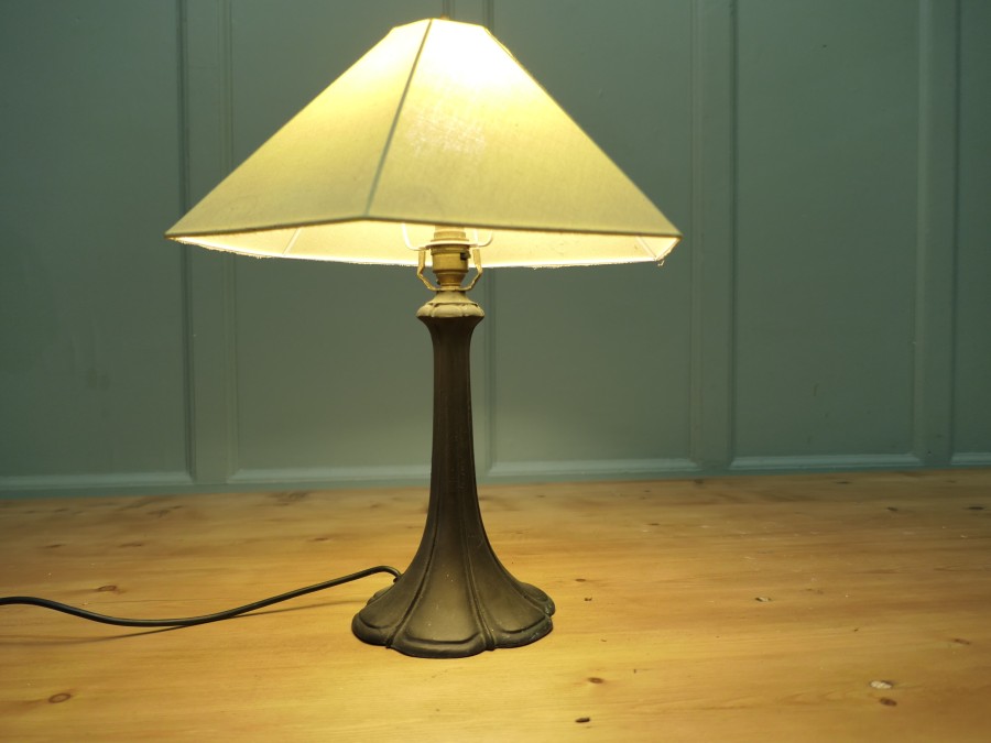 Vintage Art Nouveau Spelter Table Lamp - Image 4