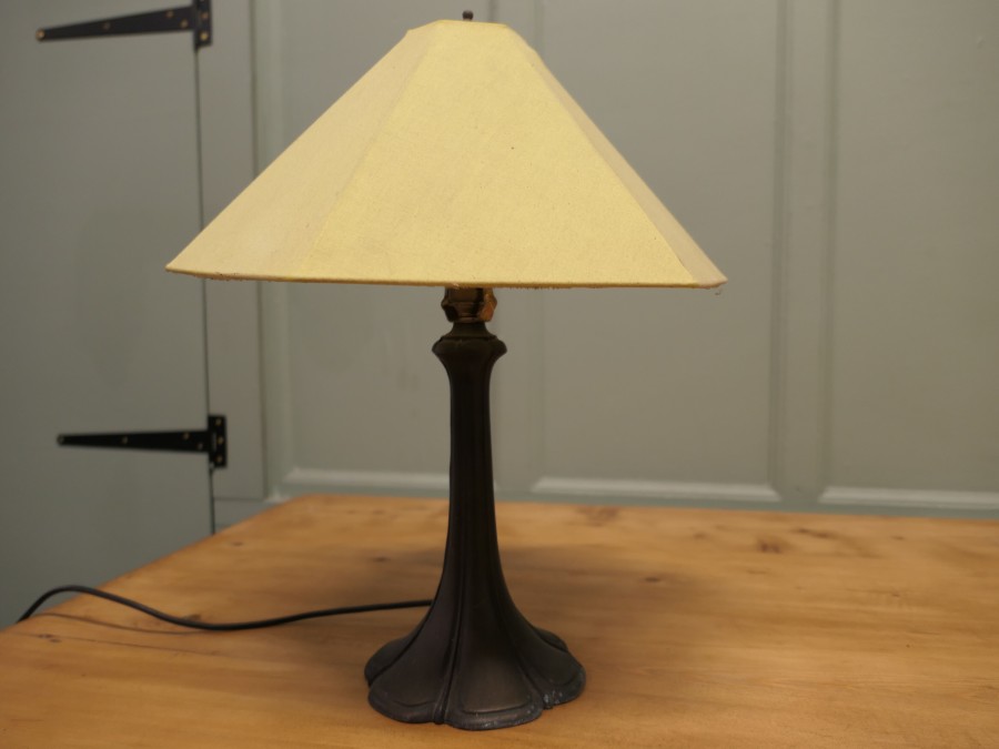 Vintage Art Nouveau Spelter Table Lamp - Image 6