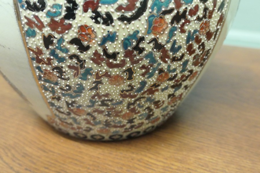 Vintage Satsuma Ceramic Decorated Fish Bowl - Image 6