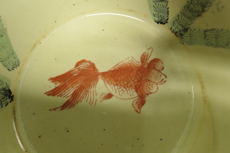 Vintage Satsuma Ceramic Decorated Fish Bowl - Image 7