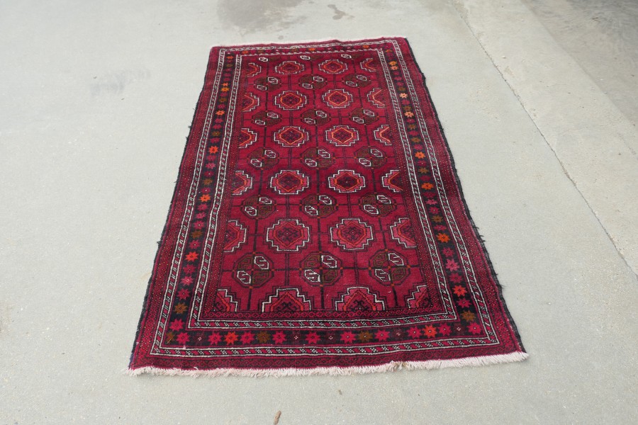 Vintage Traditional Pattern Wool Carpet Rug - Image 4