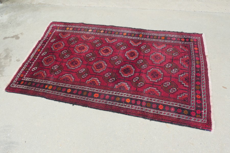 Vintage Traditional Pattern Wool Carpet Rug - Image 5
