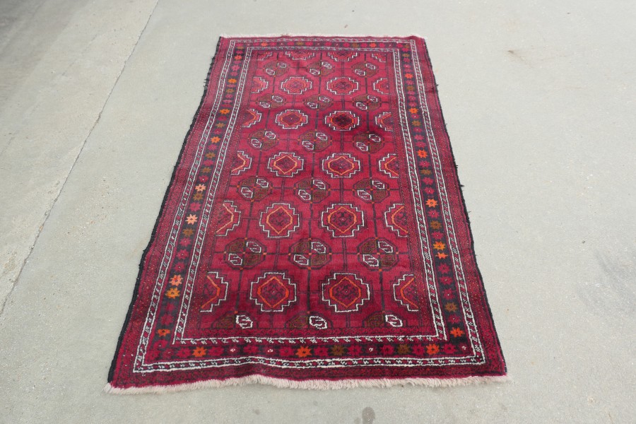 Vintage Traditional Pattern Wool Carpet Rug - Image 6