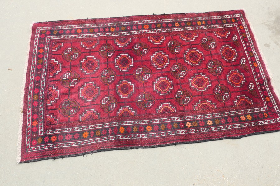 Vintage Traditional Pattern Wool Carpet Rug - Image 7
